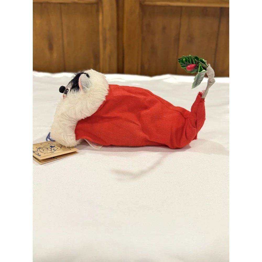 VTG Annalee Mouse in Red Christmas Stocking Mobilitee Dolls Plush Figure 1971
